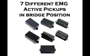 Descargar video: 拾音器Emg 7款 81 85 57 55 77 jh.massive Active bridge pickup comparison 桃花芯Schecter