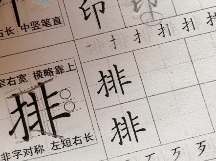 三年级上册语文汉字"排"精讲精练