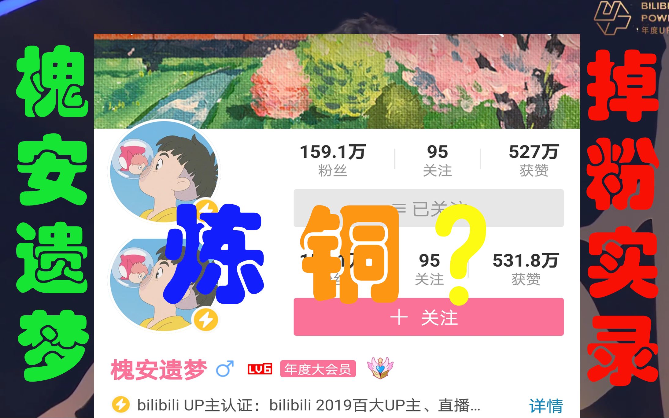 【百大up槐安遗梦】东窗事发20小时掉粉实时记录