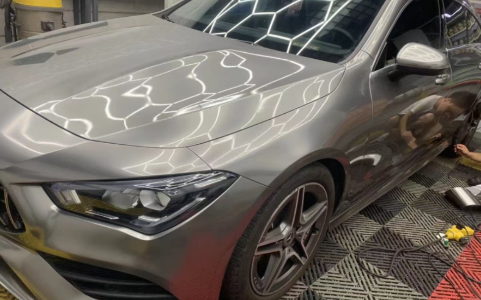 奔驰改色系列~高光液态金属银~领得华创改色膜~专业生产改色膜工厂