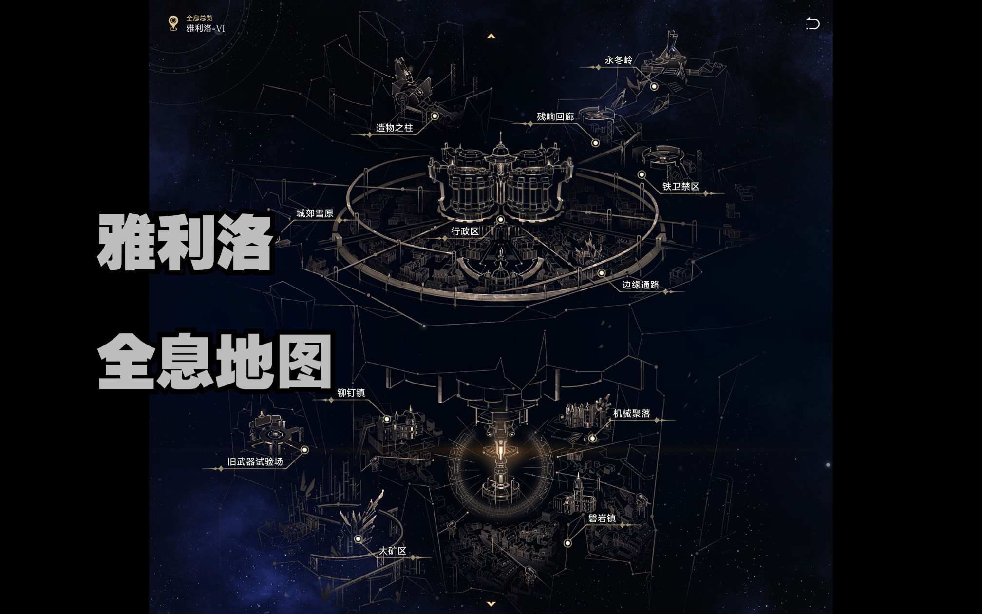 【崩坏:星穹铁道】-地图-雅利洛-全息展示图