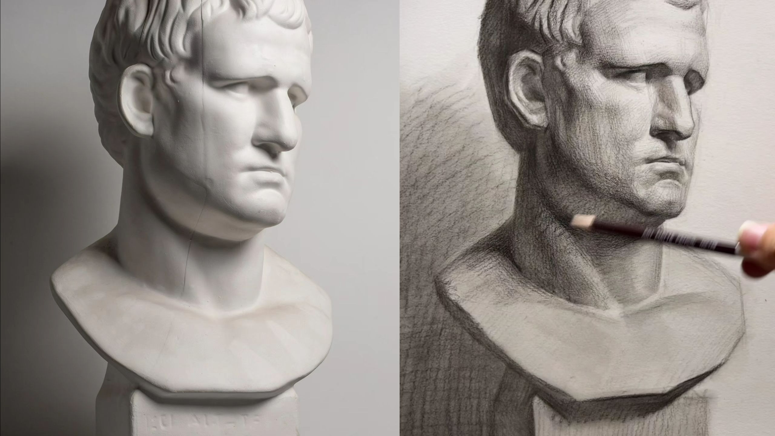 素描练习 石膏像阿格里巴