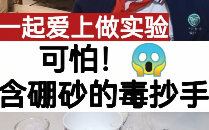 科学实验一四一:查出硼砂饺子.硼砂是致癌物,长期或大剂量摄入对人体有很大危害,国家明令禁止添加到食物中.哔哩哔哩bilibili