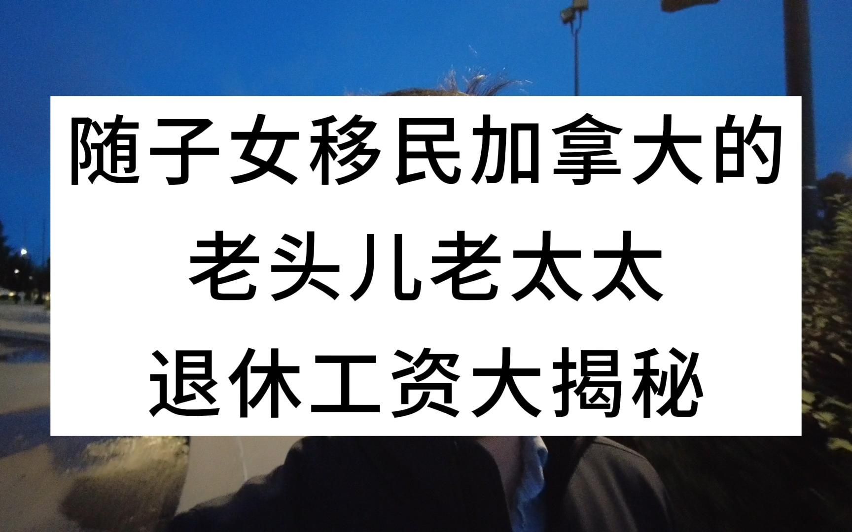 随子女移民加拿大的老头儿老太太,退休工资大揭秘哔哩哔哩bilibili