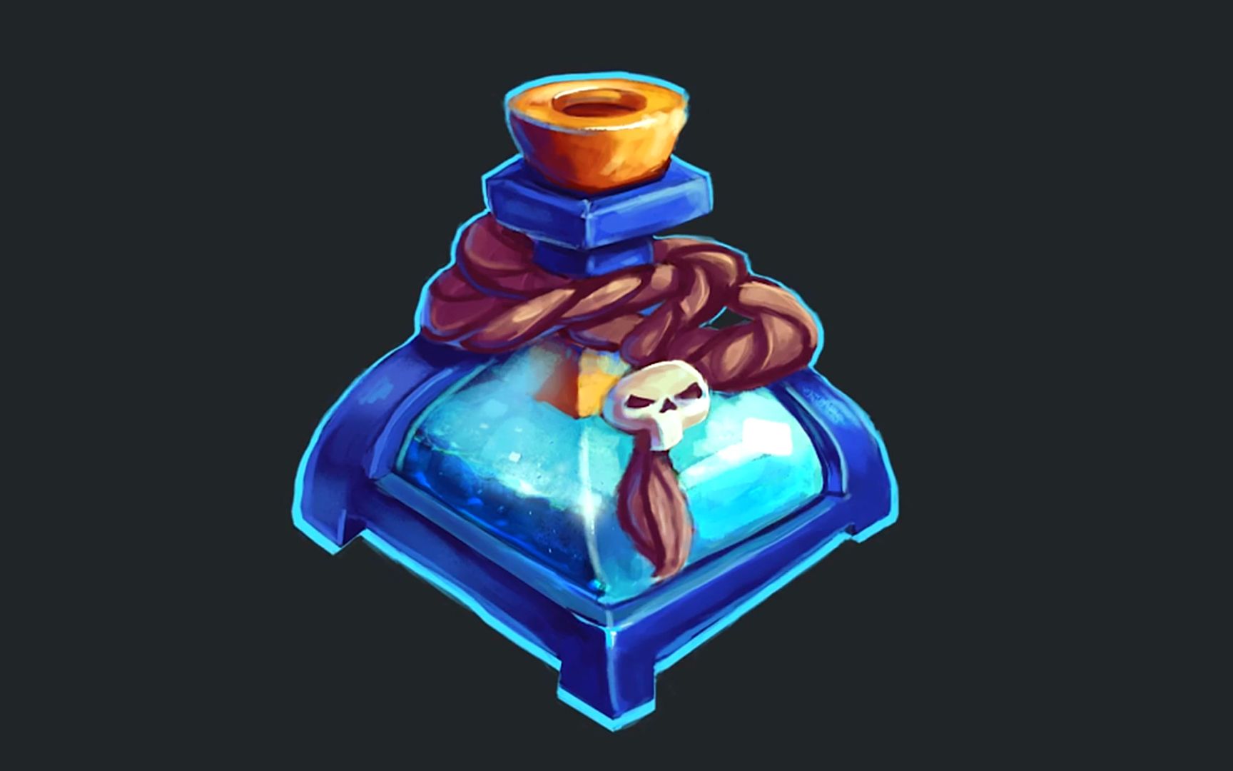 魔法药水瓶图标绘画过程