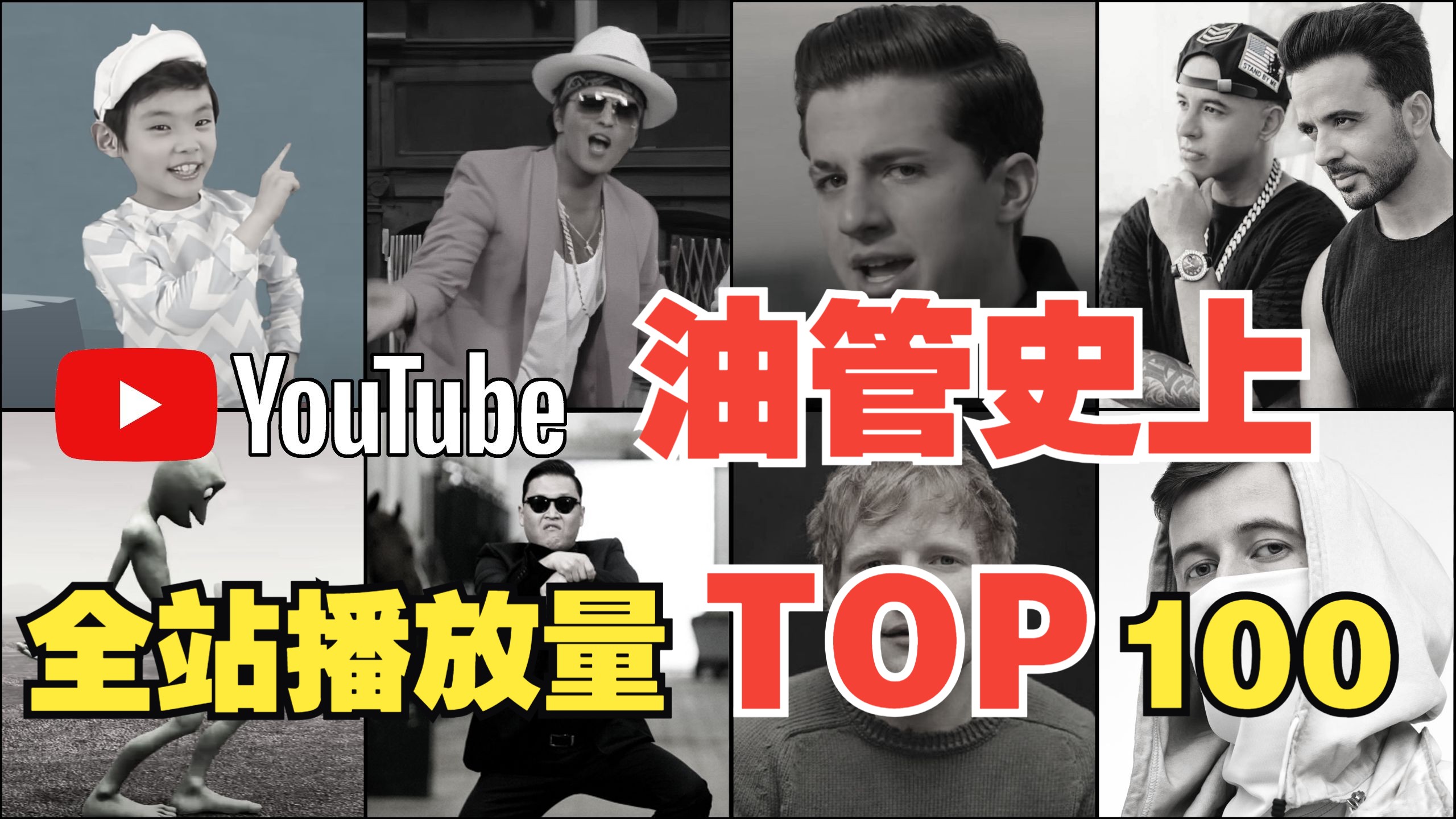 【总榜】镇管之宝！YouTube播放量TOP100 起步二十亿！与B站有何不同？