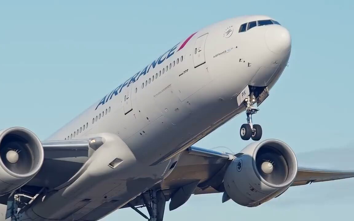 b777塔希提岛起飞,驾驶舱多视角._哔哩哔哩_bilibili