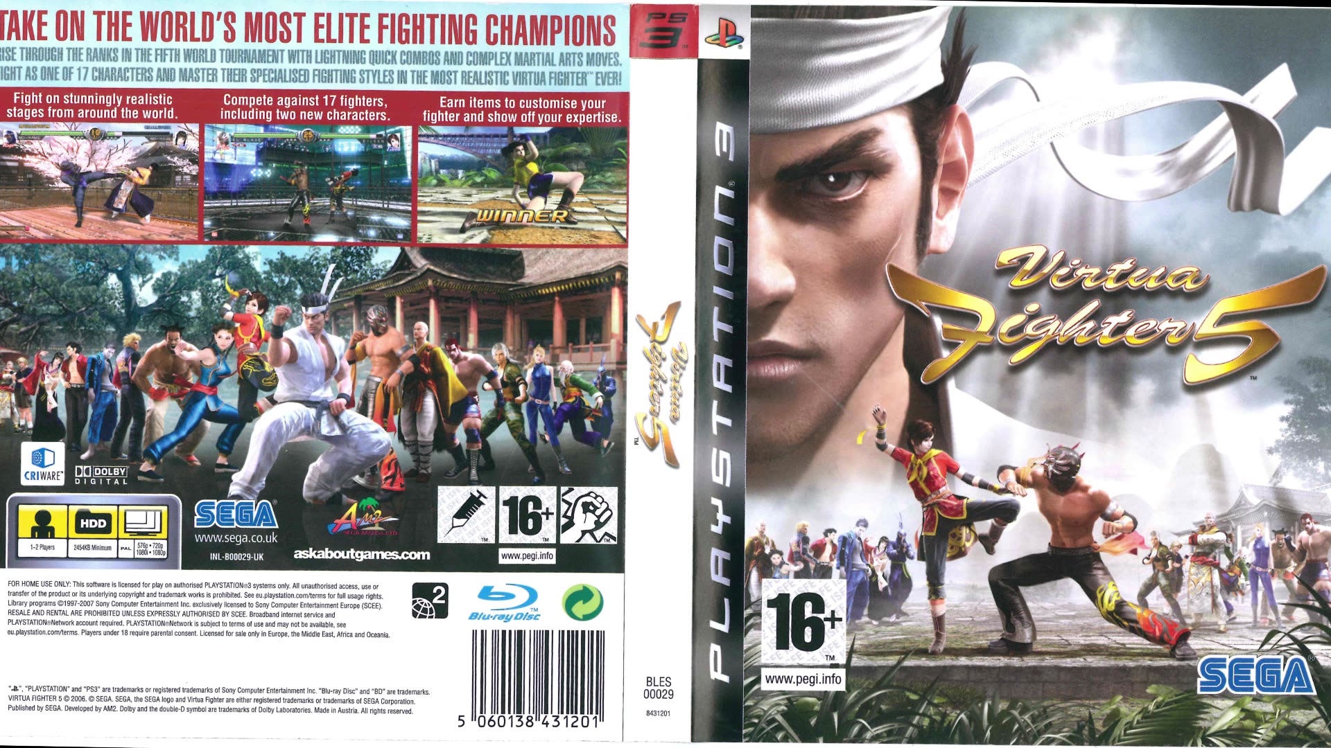 [图]ps3实体游戏说明书006_Virtua Fighter_5_VR战士5_PAL