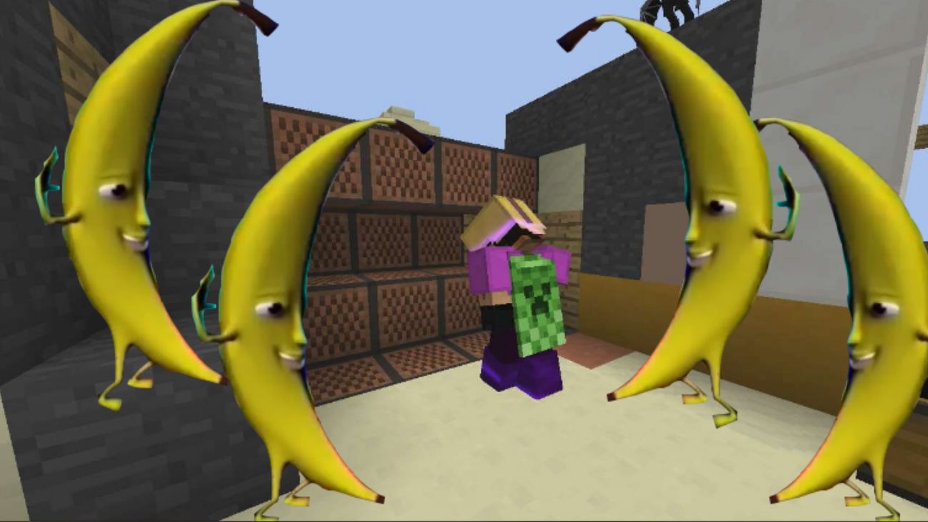 在空岛战争用音符盒弹奏豪庭的《大香蕉》