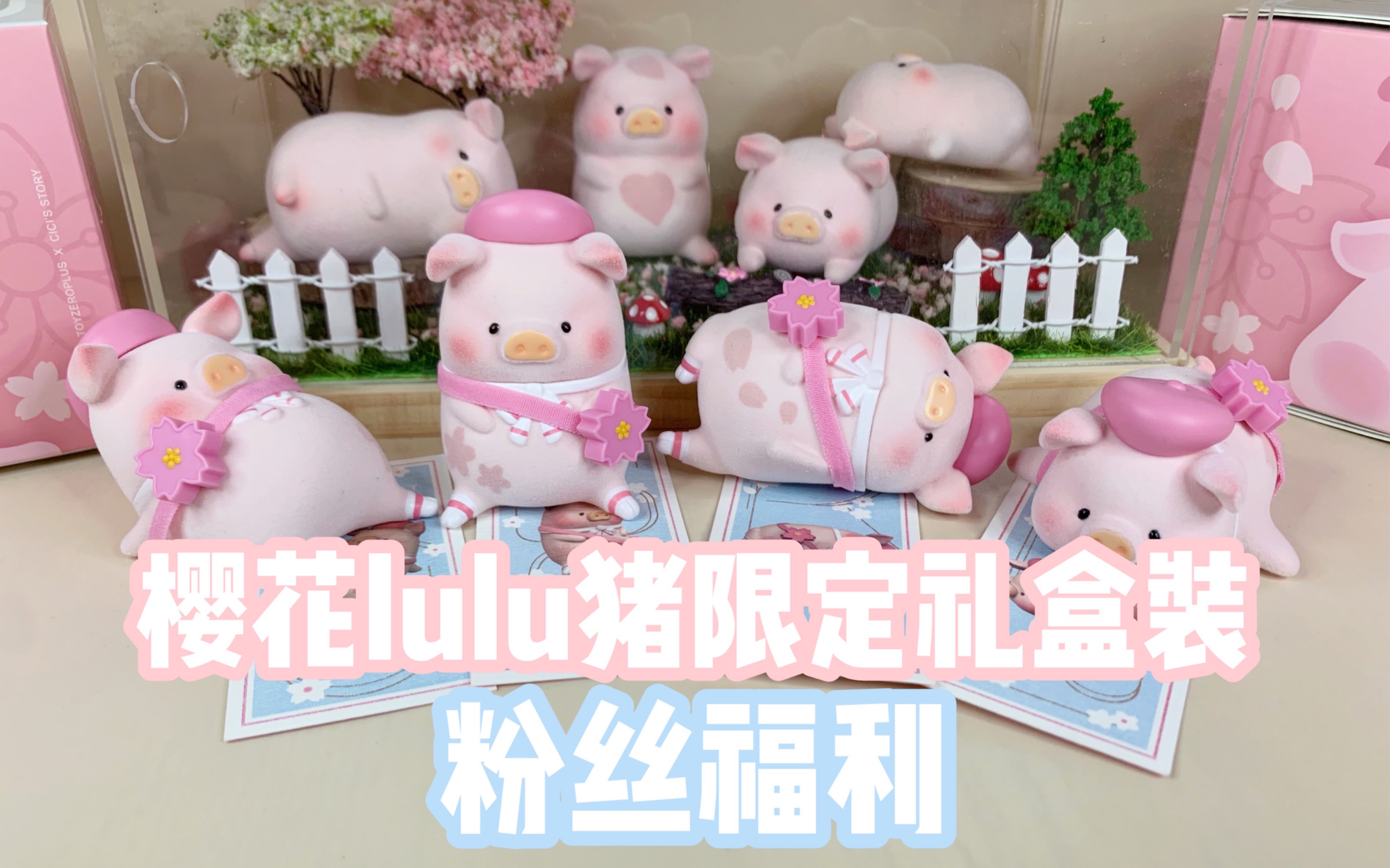 拆盒丨樱花lulu猪礼盒装全网首拆樱花胎记的粉嫩小猪来啦视频结尾粉丝