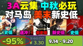 下载视频: 中秋必玩!!!3A史低云集！Steam本周20款新史低/史低游戏来啦！《对马岛之魂导剪版》《最后生还者》都是新史低！《极限竞速地平线4》终于史低啦！