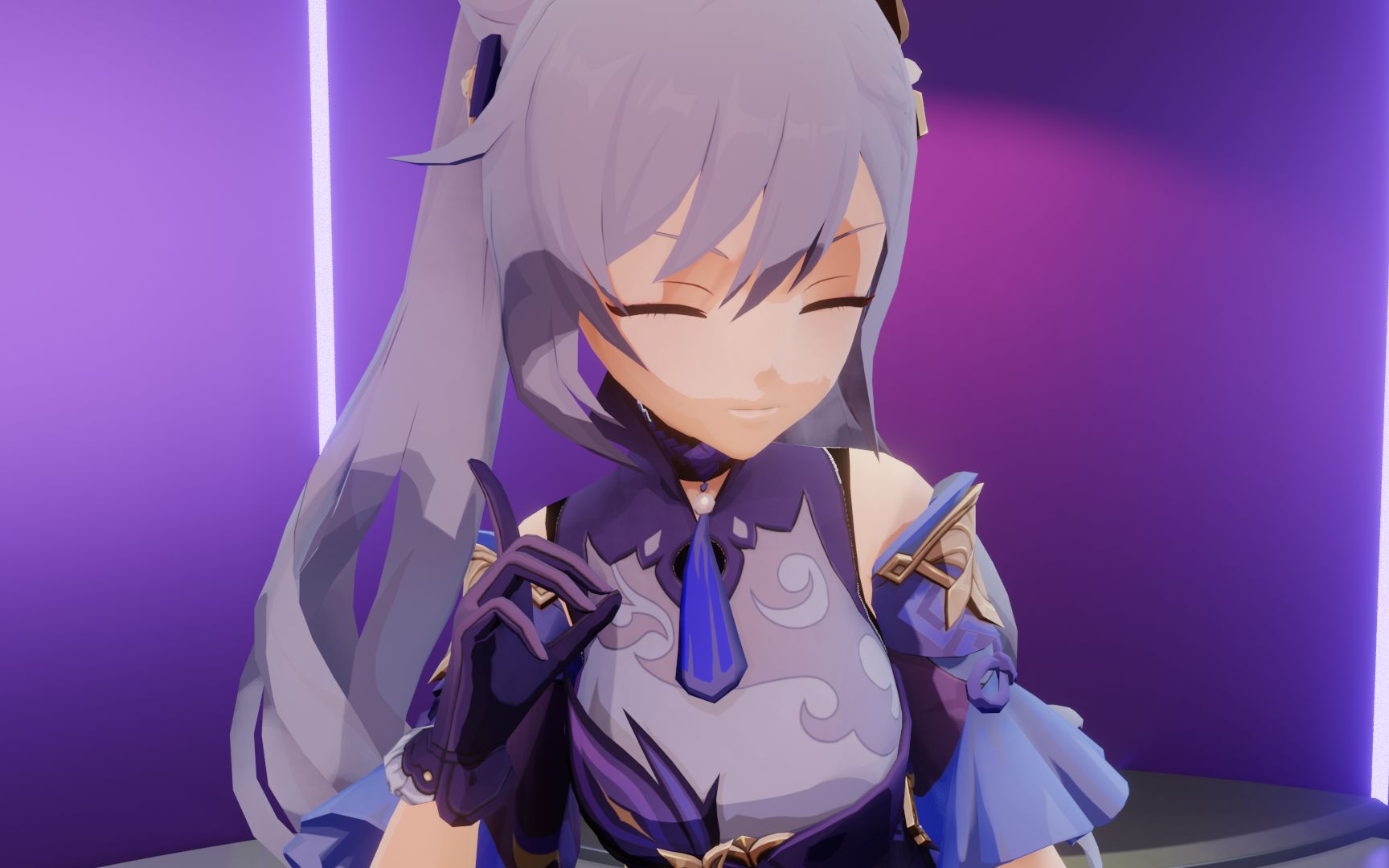 【原神mmd/eevee渲染】刻晴:我的群伤是免疫的