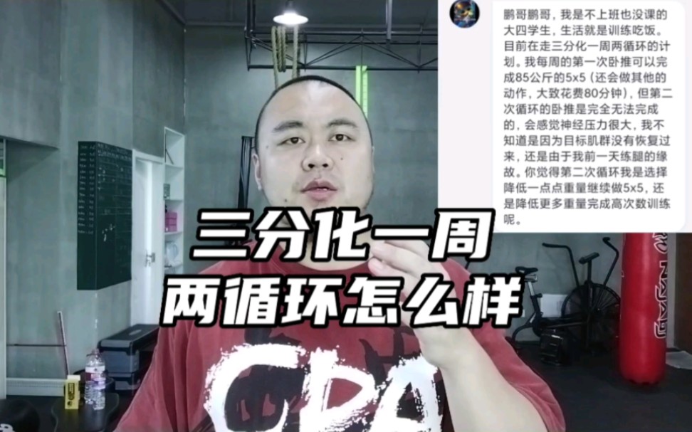 三分化训练一周两次循环可以吗?为什么第二次循环很疲劳怎么办?哔哩哔哩bilibili