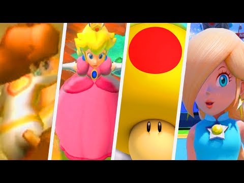 evolution of mega mushroom girls in super mario games (2000 -