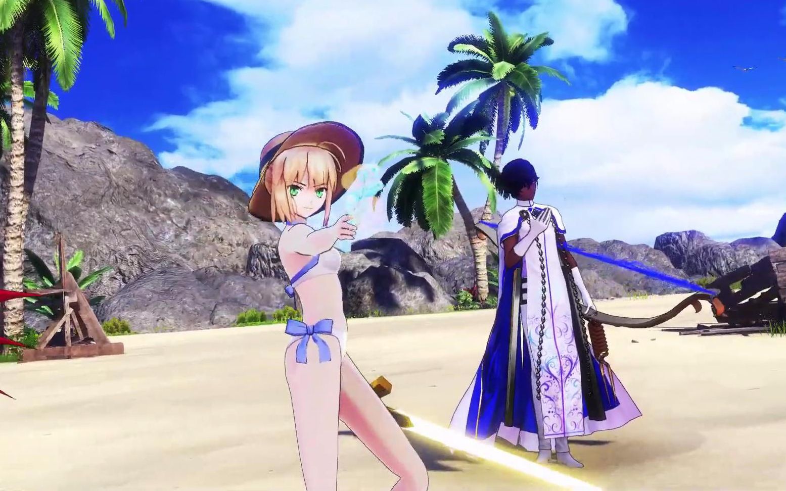 【fate/grand order arcade】7.6泳装阿尔托莉雅对战集锦!