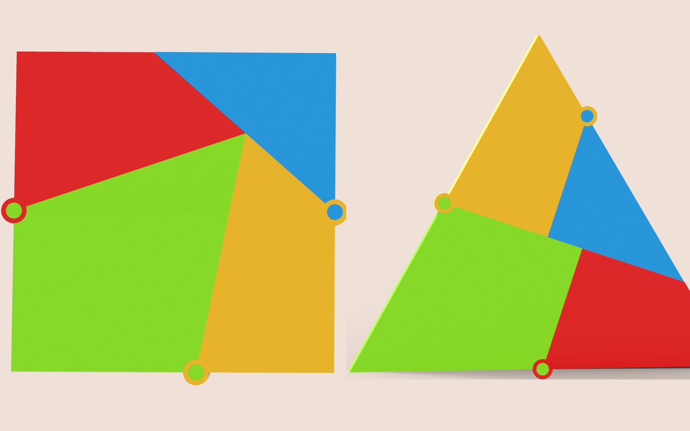 用正方形三角形拼图画图片