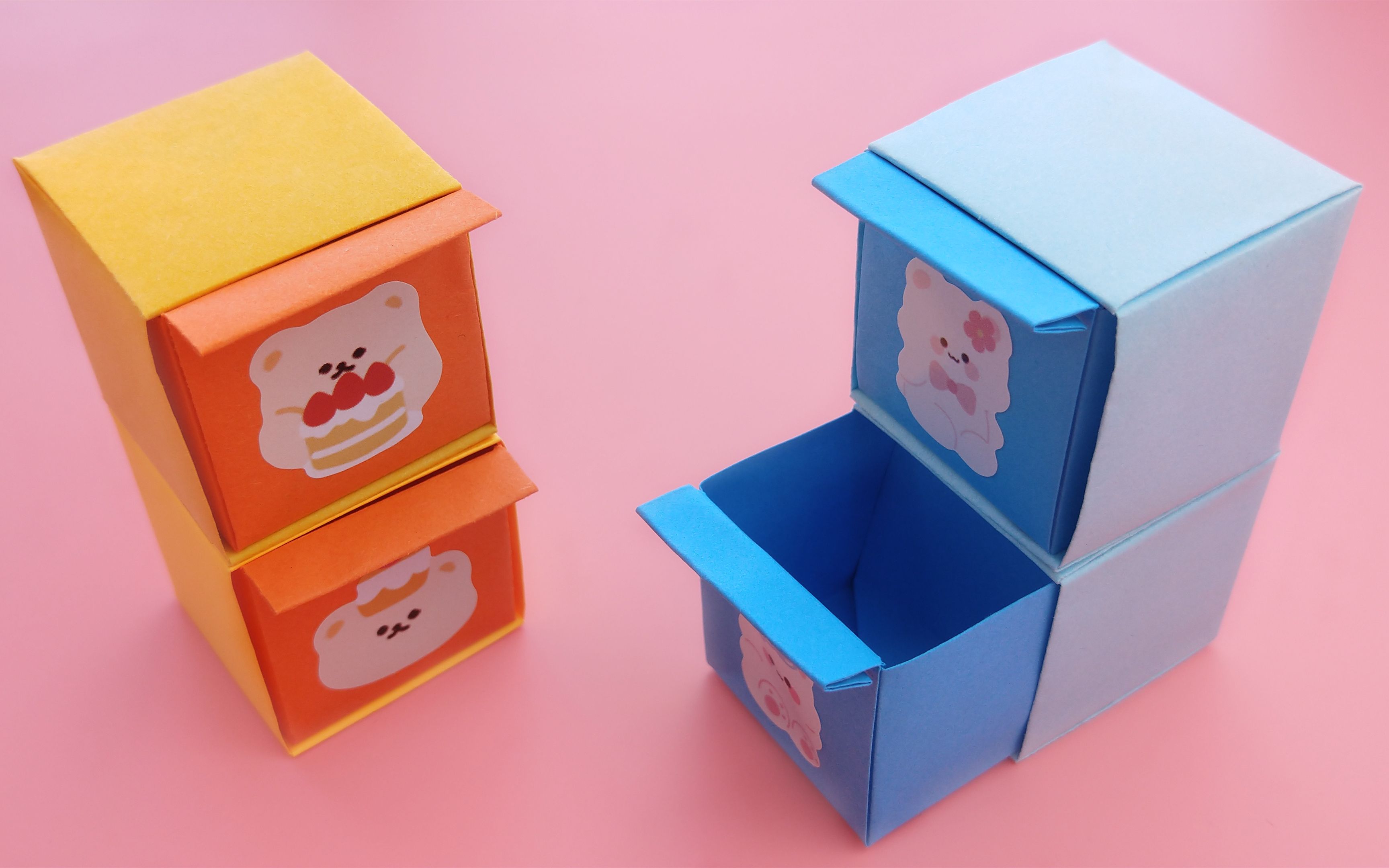 纸盒抽屉儿童手工图片