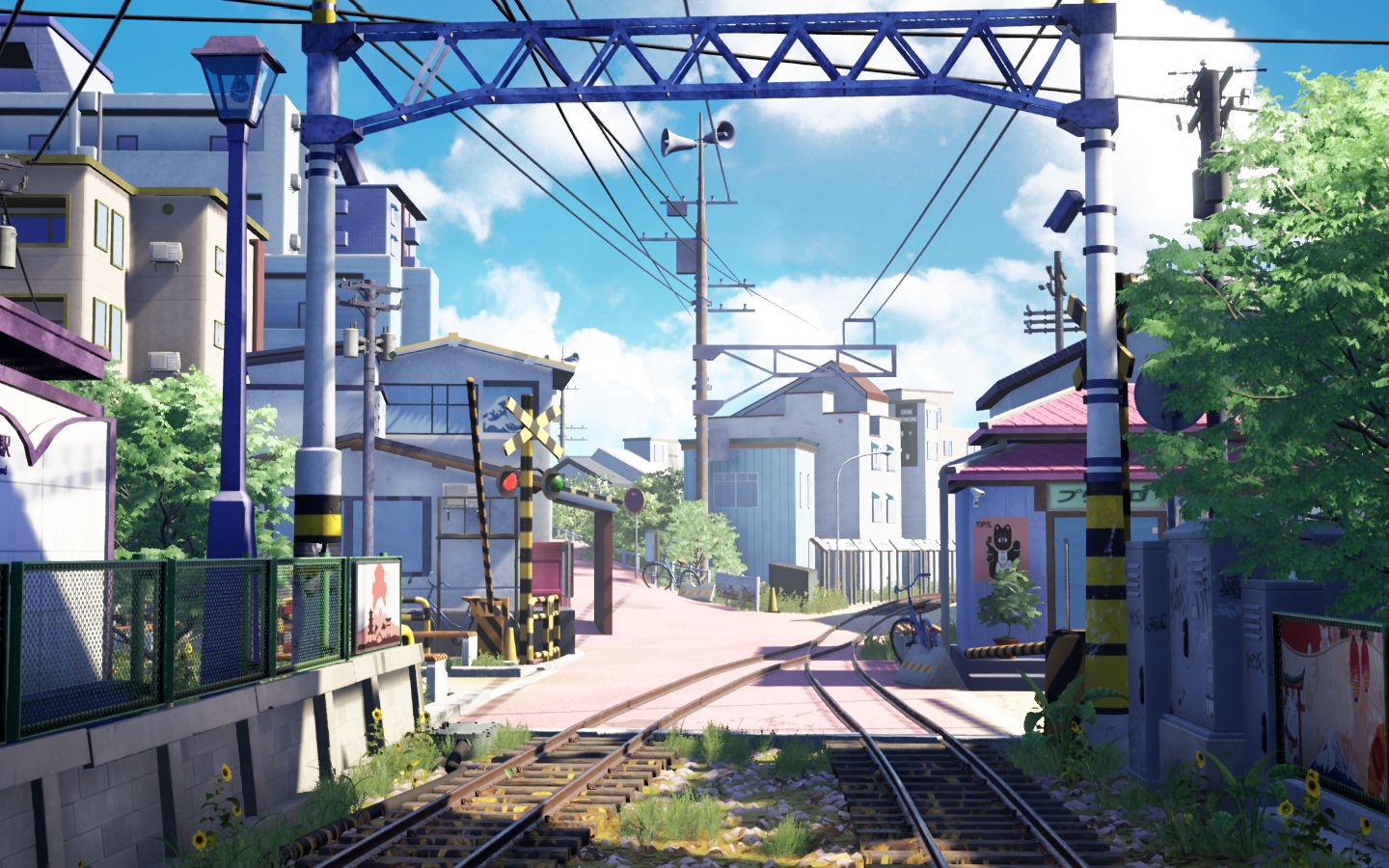 ue4虚幻4日式卡通夏日场景新海诚风格