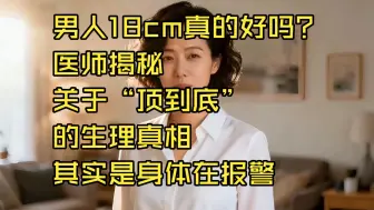 男人18cm真的好吗？医师揭秘：关于“顶到底”的生理真相，其实是身体在报警！#女性健康#私密科普#妇产科医生#健康科普#苏晴聊健