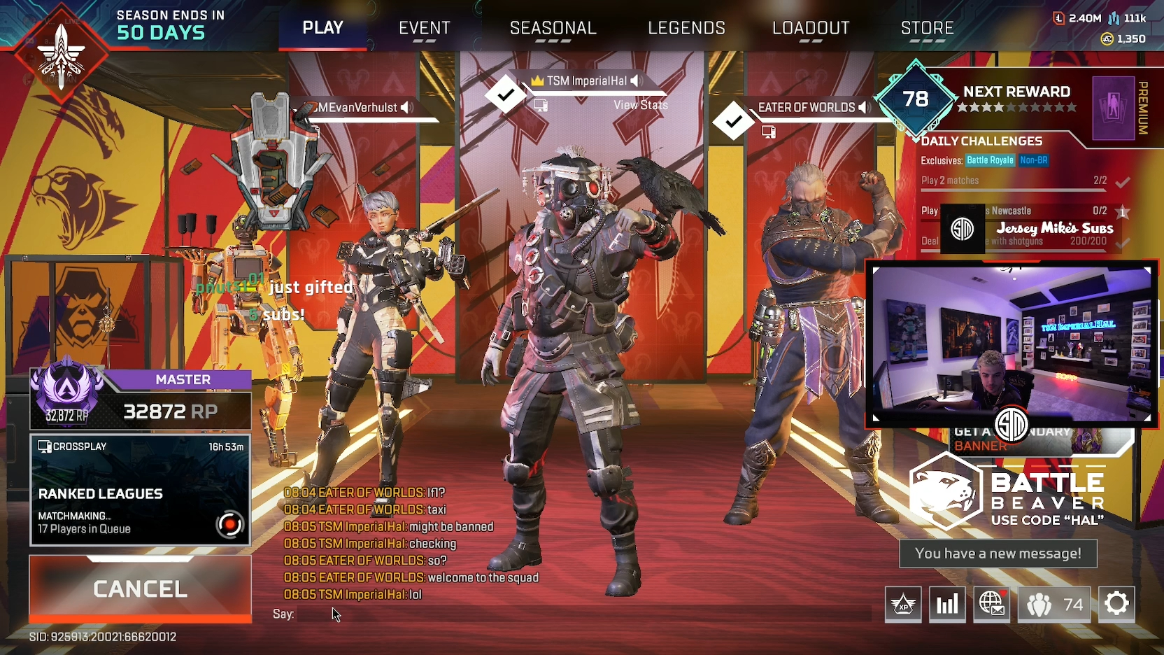 ea:正义执行!【tsm/apex/imperialhal】