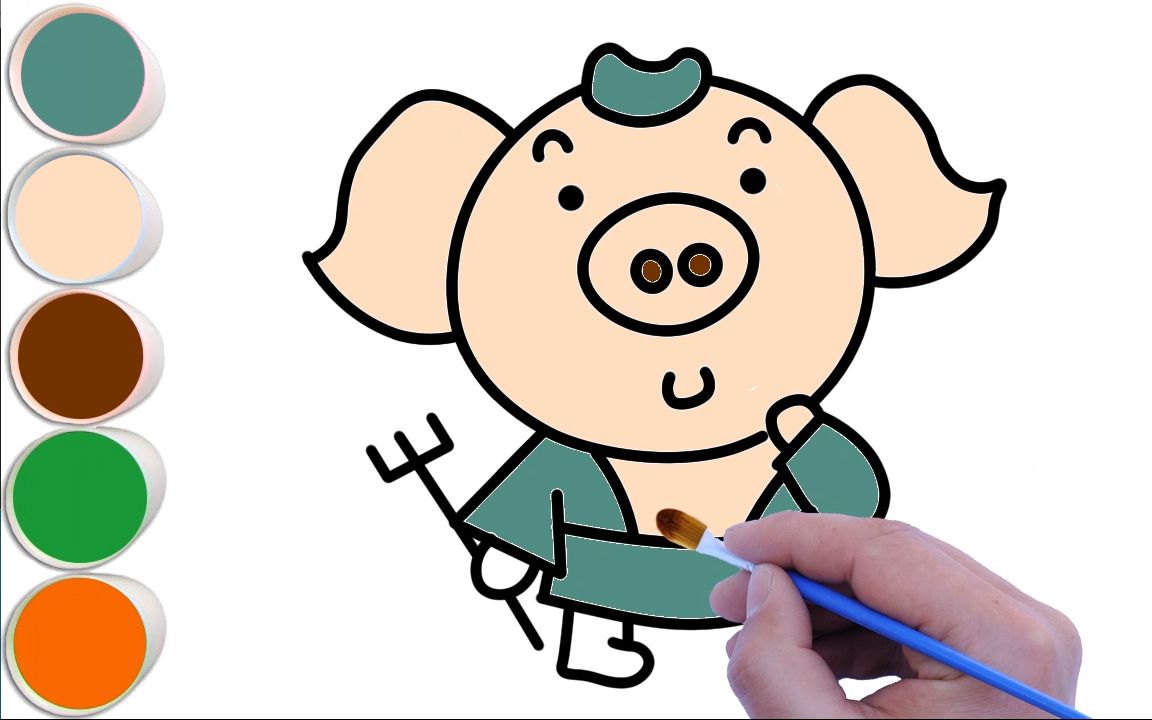 猪八戒卡通画简笔画图片