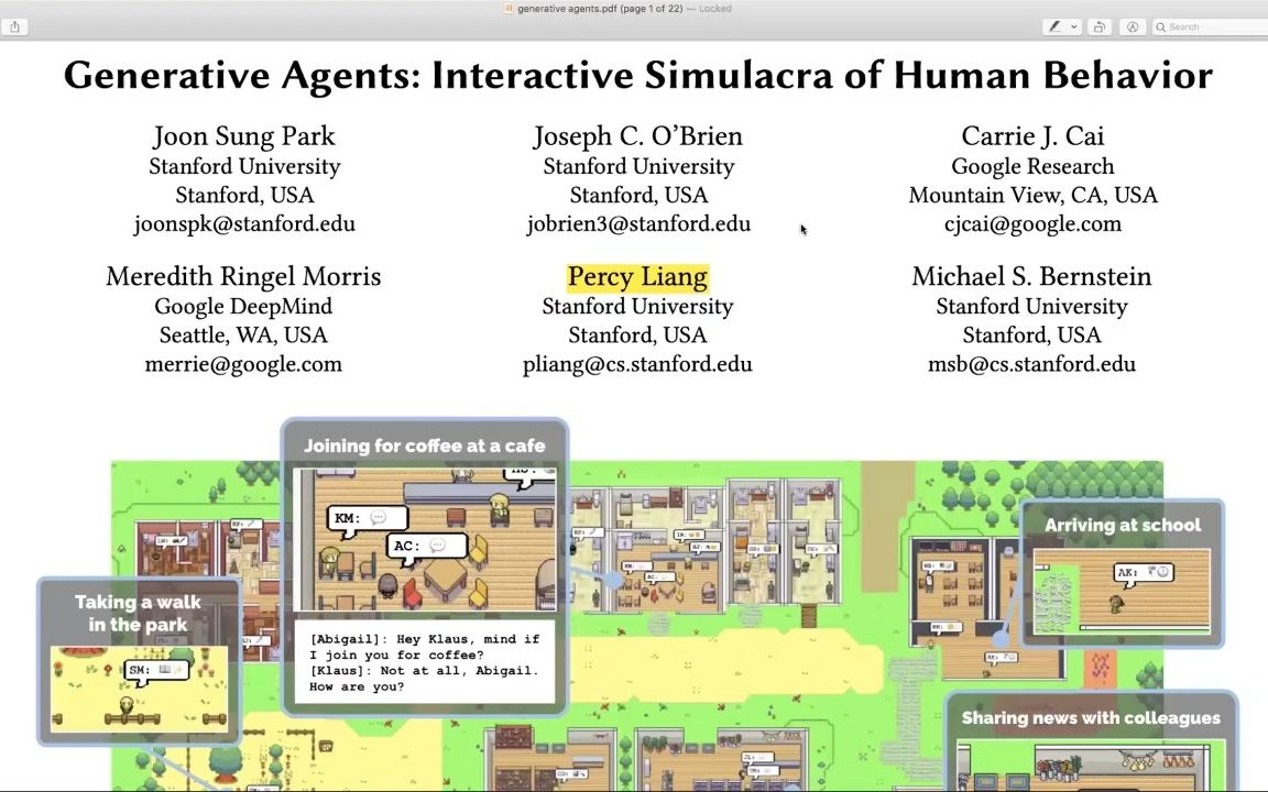 西部世界还有多远?斯坦福大学生成式智能体(generative agents)论文解读哔哩哔哩bilibili