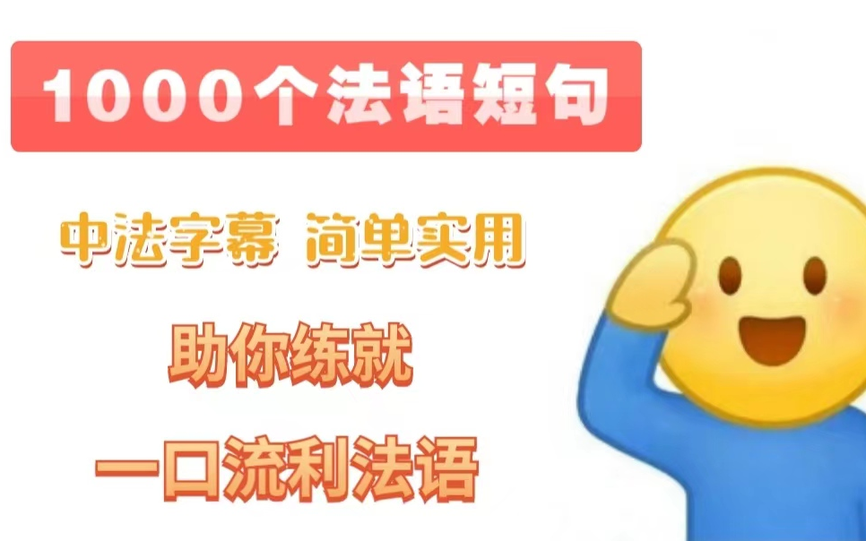 [边睡边记] 熟悉这1000个法语短句=掌握90%法语口语, 建议收藏学习 !!哔哩哔哩bilibili