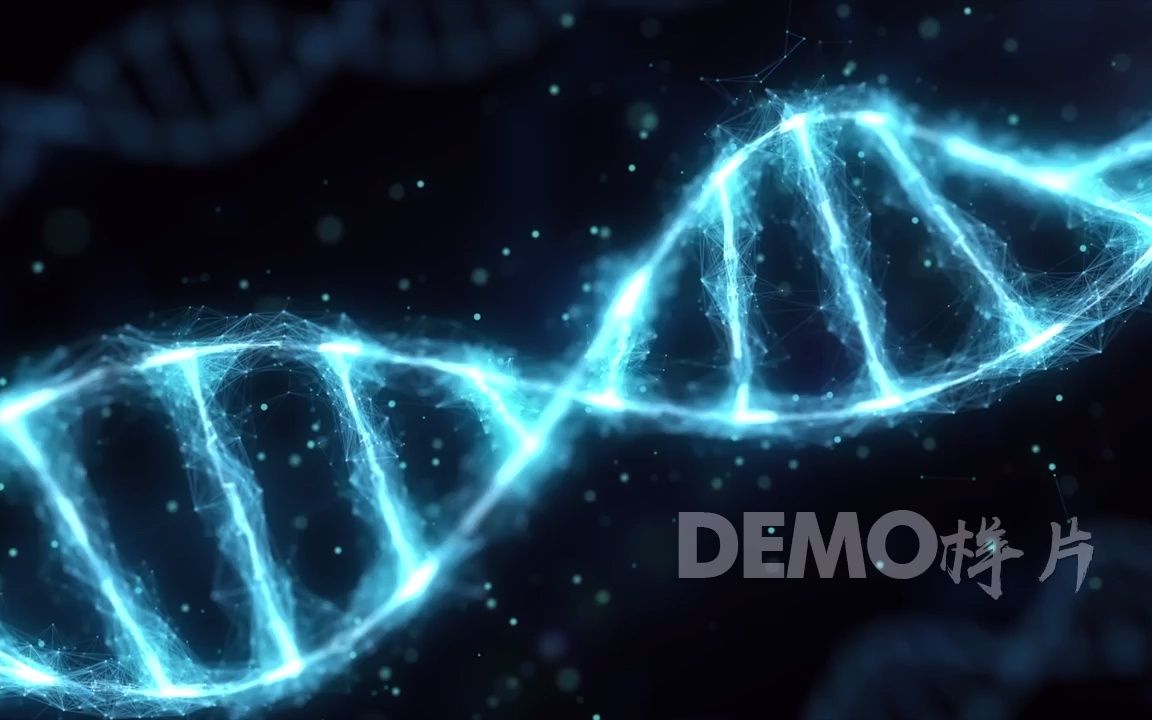 视频素材 ▏k1064 4K画质8分钟时长蓝色高科技生物科学DNA染色体梯形粒子动画科技感科普科学宣传背景动态视频素材哔哩哔哩bilibili