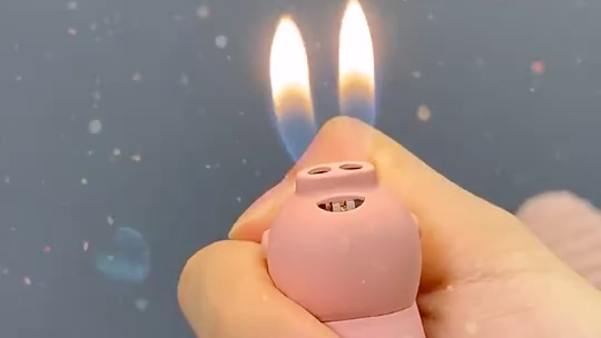 可爱的喷火小猪打火机,鼻孔喷火真好玩,免费刻字后当礼物送给老公