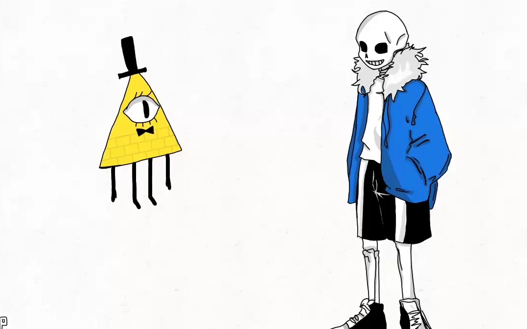 摸鱼小动画【ut和怪诞】sans和bill达成了py交易!