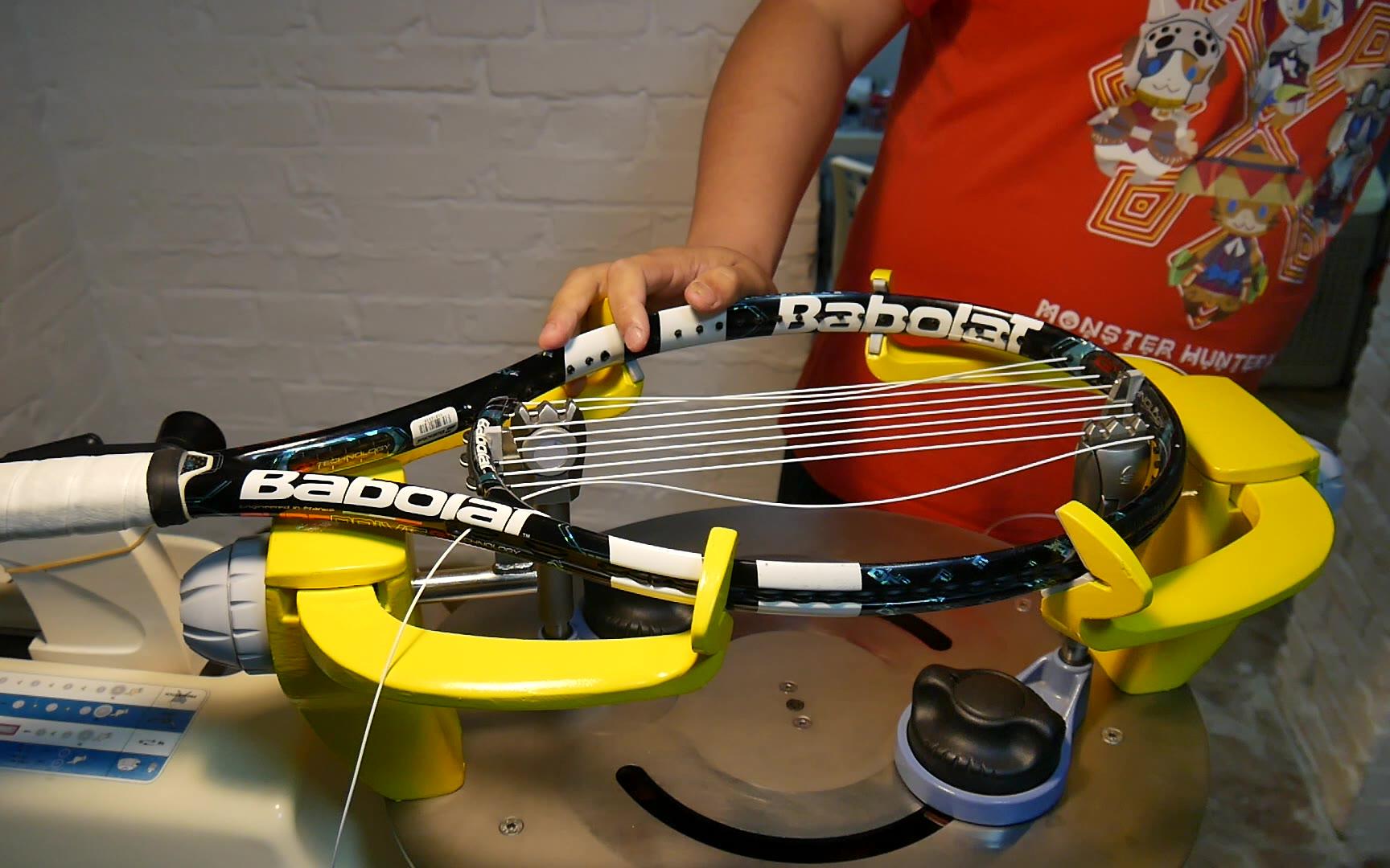 61f-power# 网球拍穿线的基本流程 男人不能说自己很快