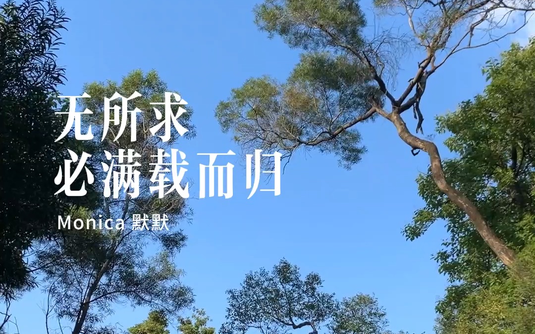 无所求,必满载而归