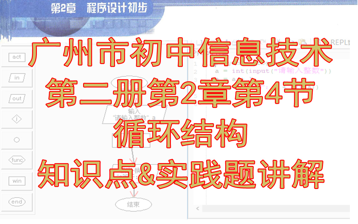 广州市初中信息技术 第二册第2章第4节 Python循环结构 知识点&实践题讲解哔哩哔哩bilibili