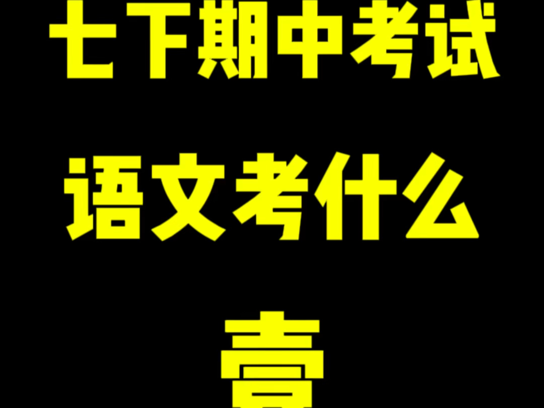 七年级下语文期中考试,常考点梳理,帮孩子高效复习#语文 #期中考试 #七年级语文哔哩哔哩bilibili