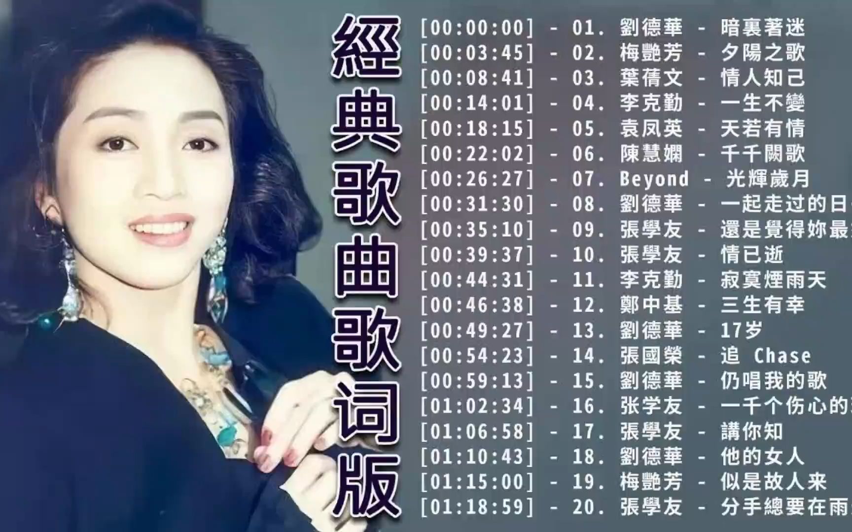 一口气带你听完当年炸街的45首粤语神曲80,90年代经典老歌尽在 经典