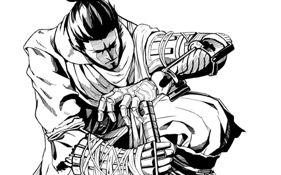 【pcs】关于小白正确打开绘画临摹姿势的分享,《只狼》临摹起昂强篇