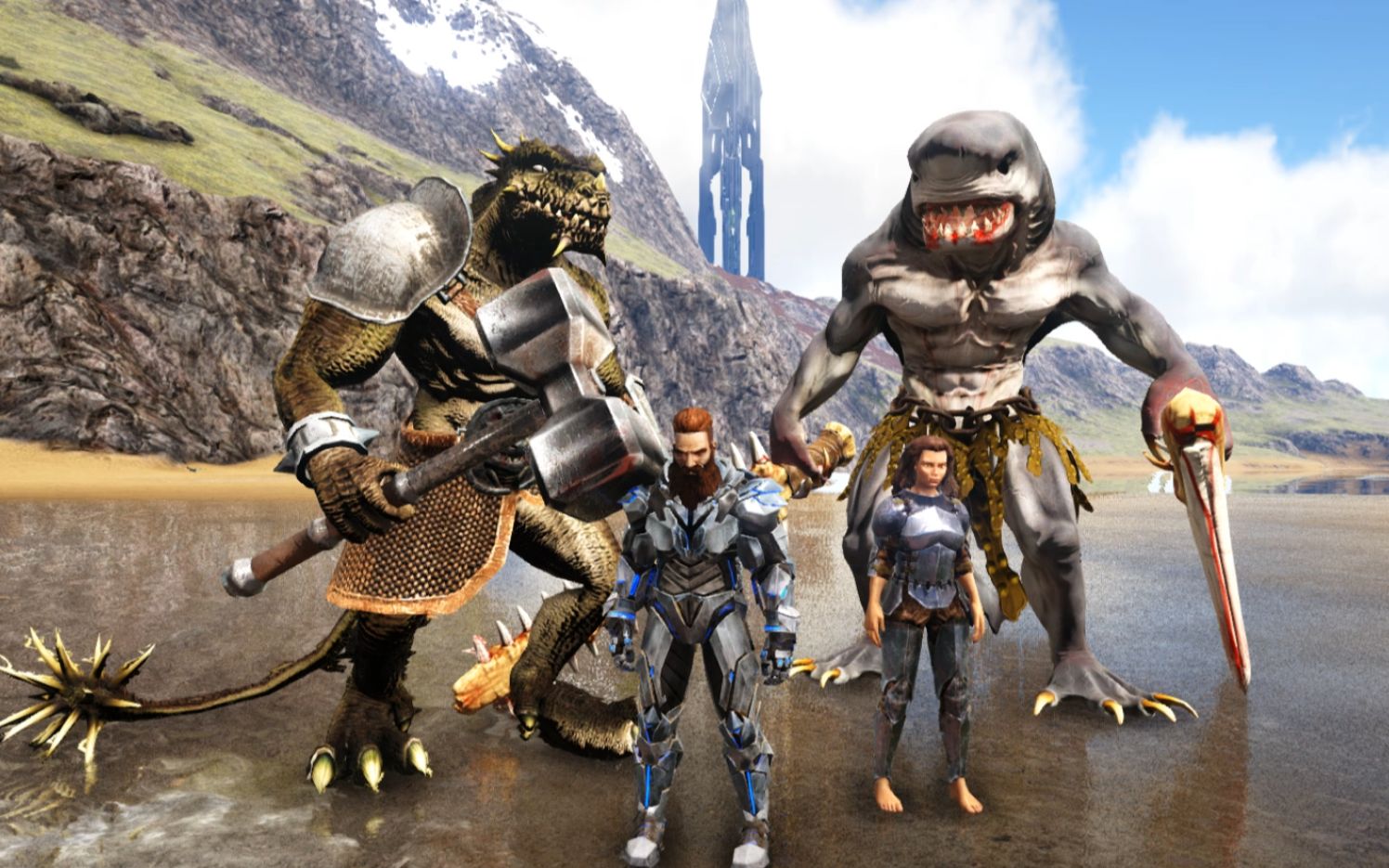 方舟生存进化vs系列鲨鱼半兽人vs鳄鱼半兽人谁更厉害