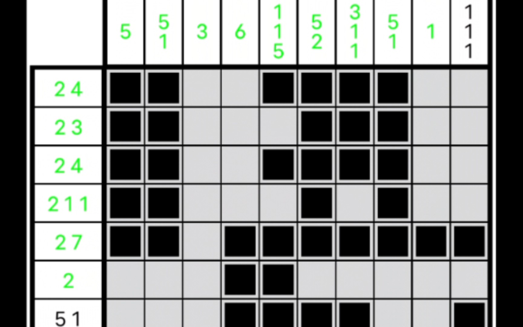 [以数织图nonogram] 10×10(简单-14)
