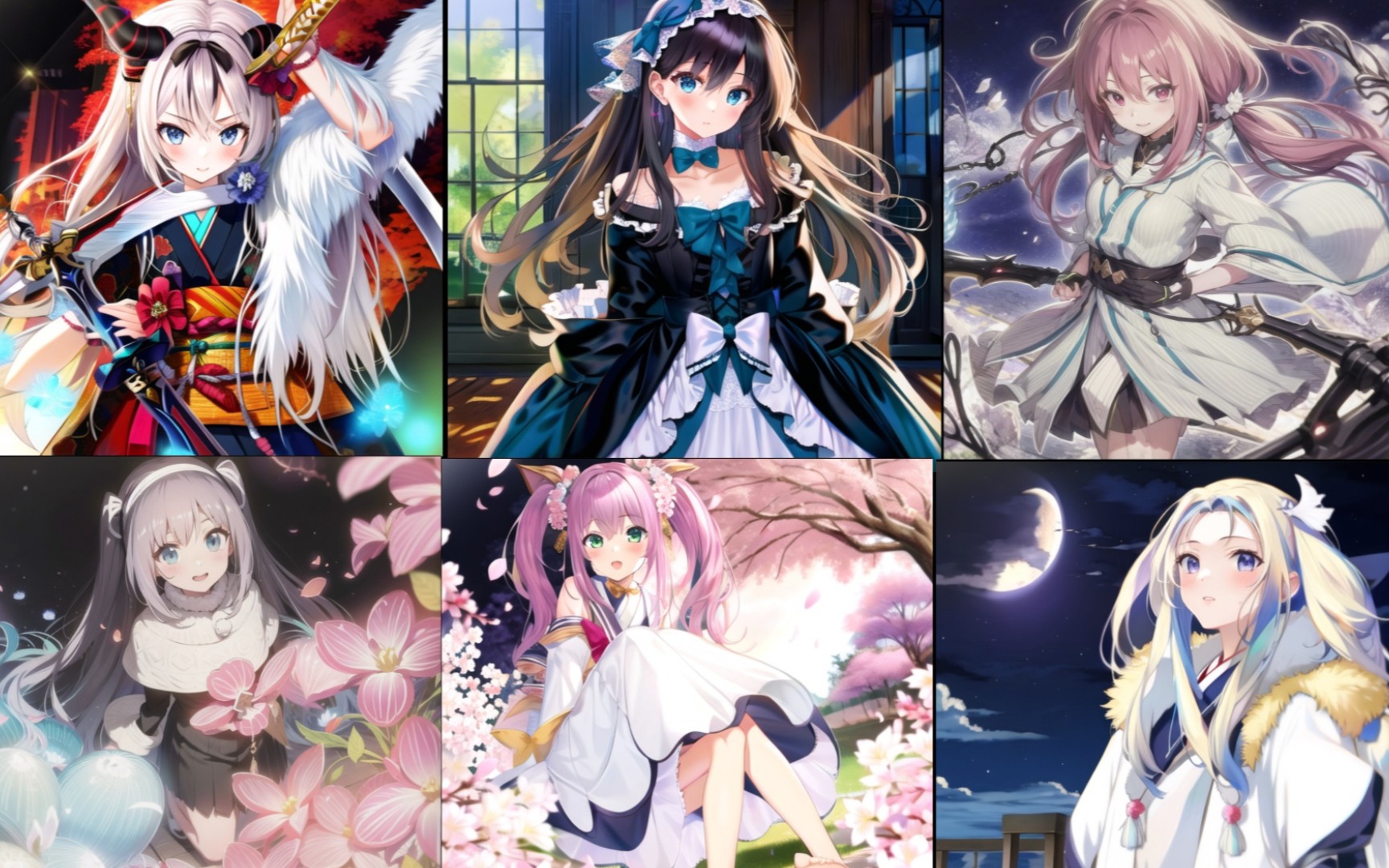 (手坑六姐妹)游戏王,但是ai绘画!