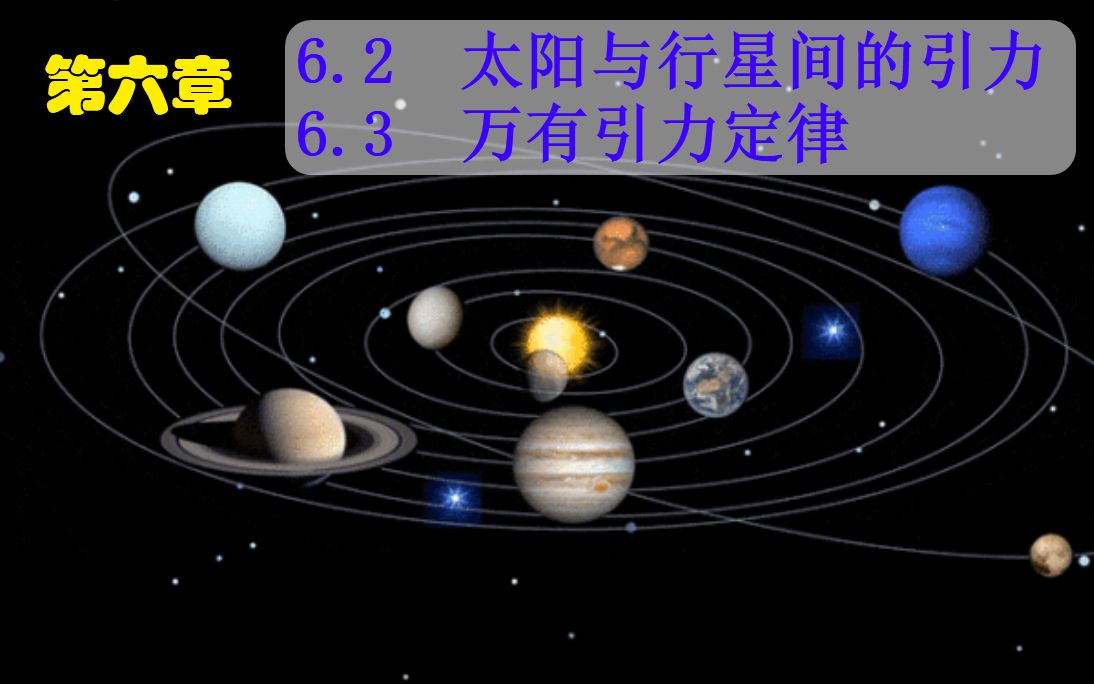 6.2 太阳与行星间的引力 6.3 万有引力定律哔哩哔哩bilibili