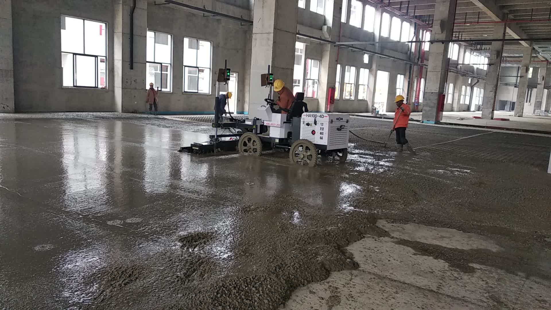 华昂混凝土激光整平机厂房施工中,直击现场看一下吧