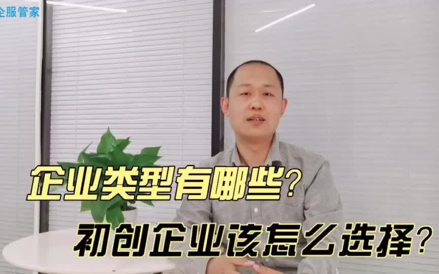 企业类型有哪些?初创企业该怎么选择?哔哩哔哩bilibili