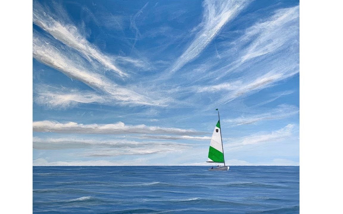 【丙烯画】【绘画教程】【中字】帆船风景画Sailboat Seascape STEP by STEP Acrylic Painting Tutorial哔哩哔哩bilibili