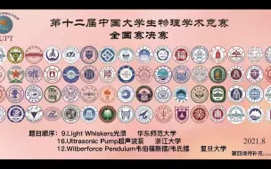 Download Video: 第十二届中国大学生物理学术竞赛全国赛决赛视频-CUPT2021 final-光须、超声波泵、韦氏摆