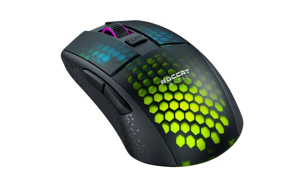 冰豹roccat德国burst极光豹rgb灯效人体工程学鼠标(吃鸡游戏电竞鼠标