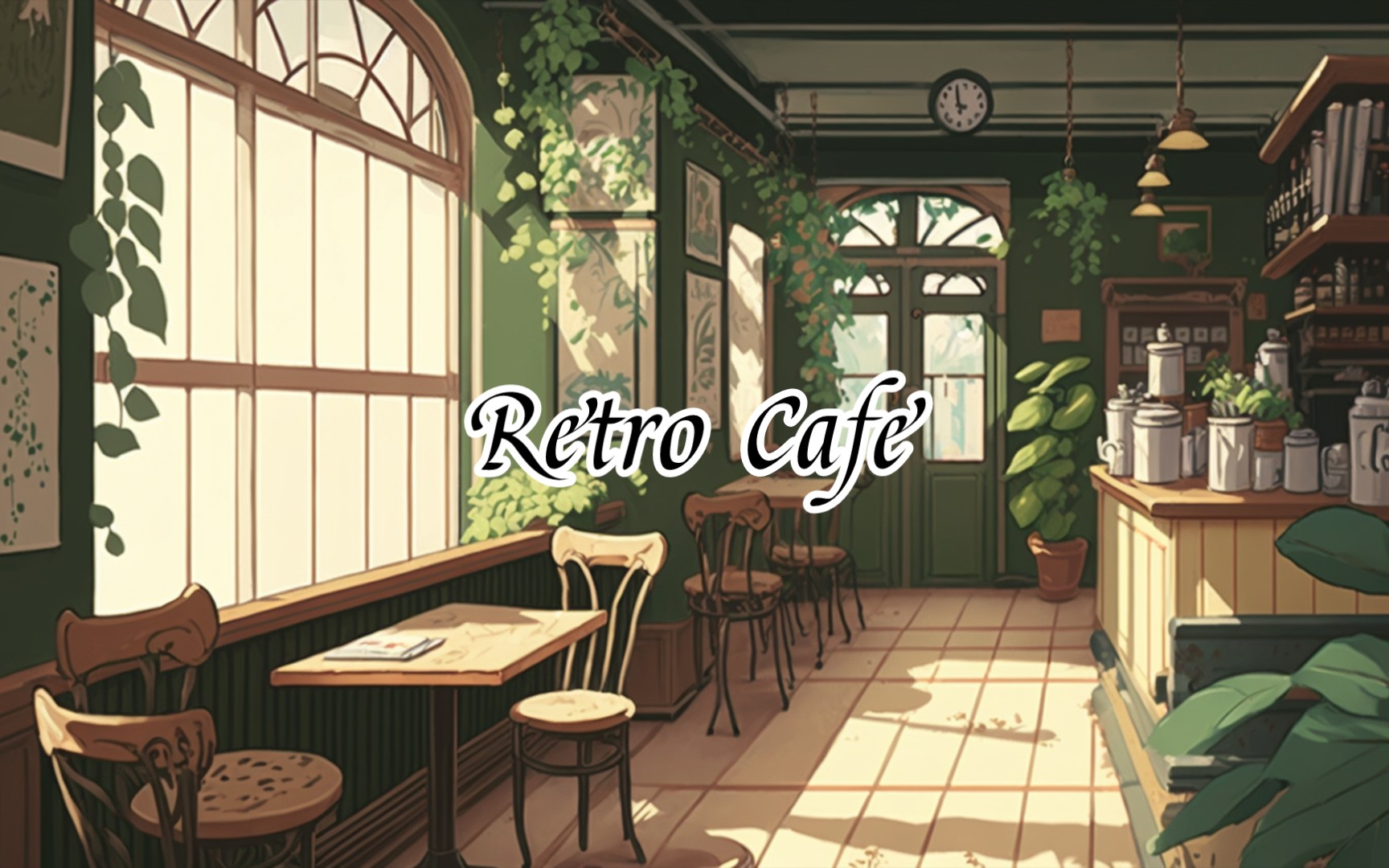 【AI生成】vup免费背景图|第16组|复古咖啡厅 Retro Cafe | 静态图|公用哔哩哔哩bilibili