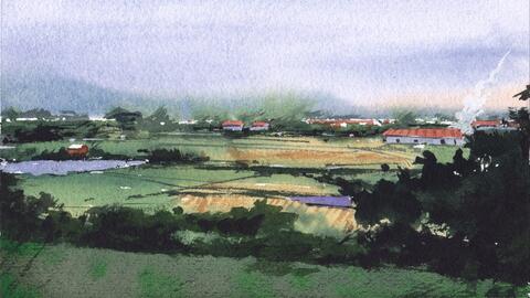 絶対一番安い 水彩画(風景)№45 絵画/タペストリ - education.semel