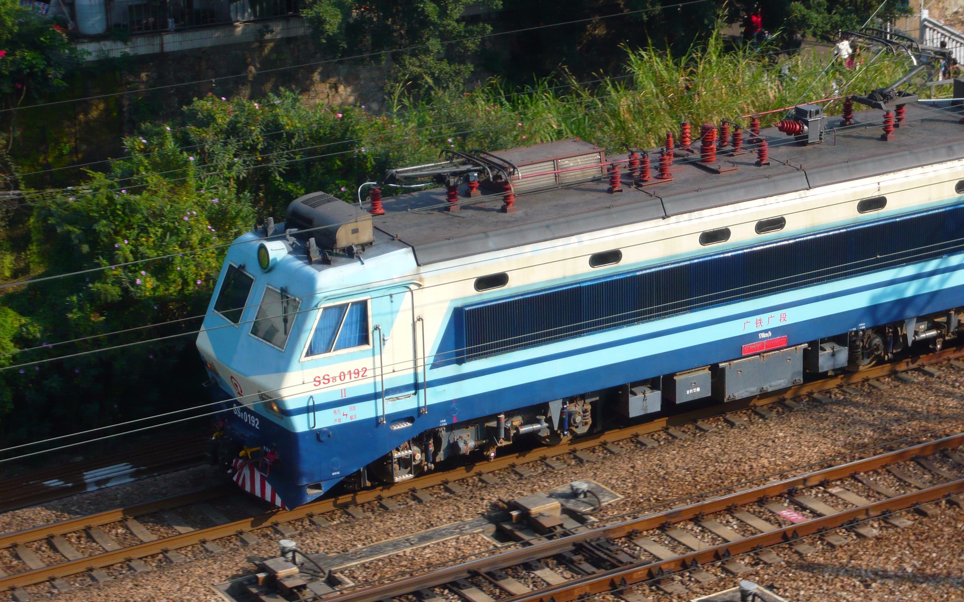 火车ss80166牵引z97次北京西九龙通过深圳进香港