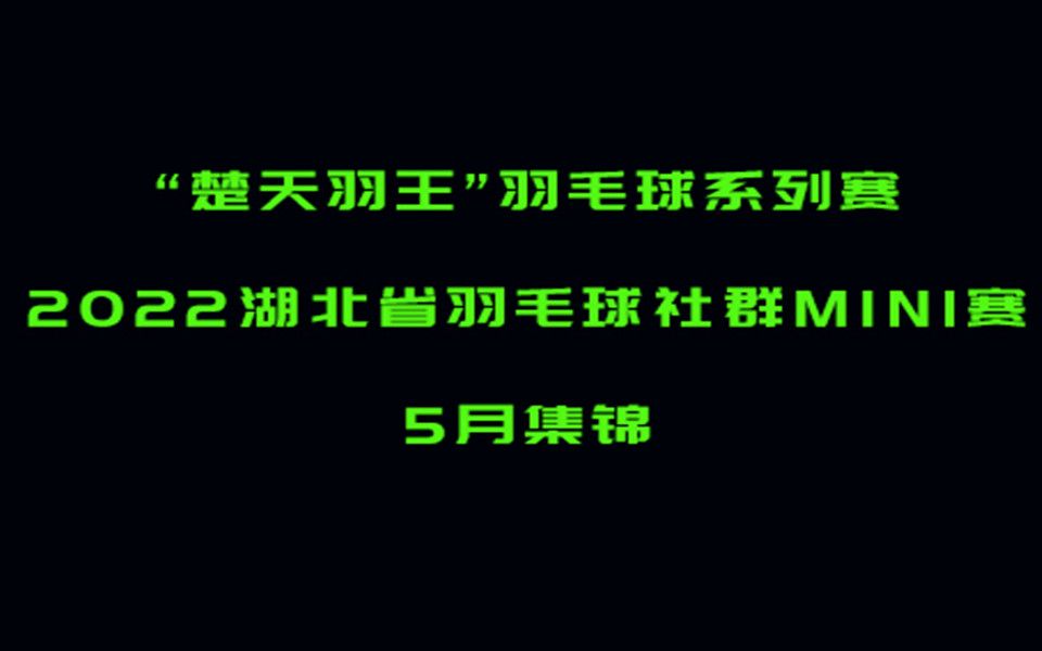 “楚天羽王”羽毛球系列赛2022湖北省羽毛球社群MINI赛5月集锦哔哩哔哩bilibili