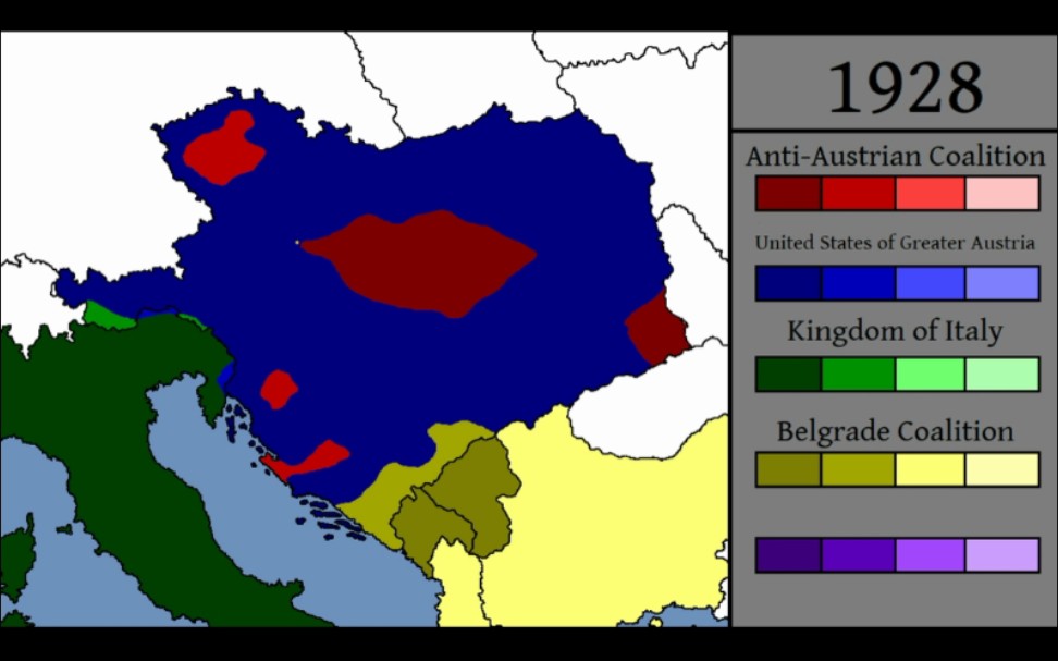 【架空历史地图】奥匈帝国的解体(19271929)哔哩哔哩bilibili